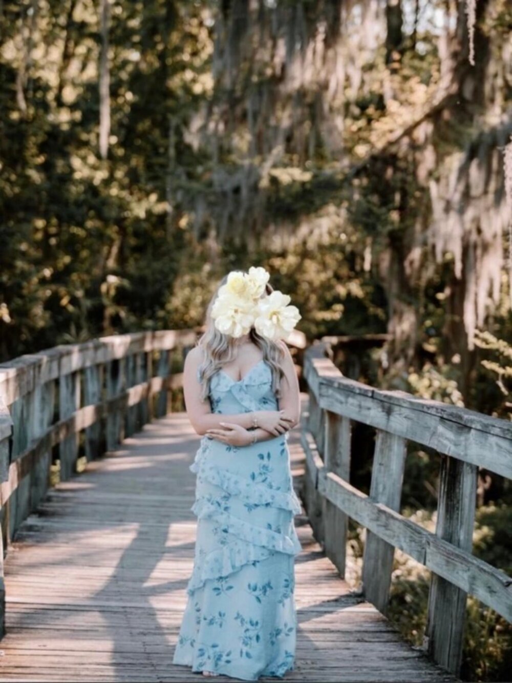Blue floral dress